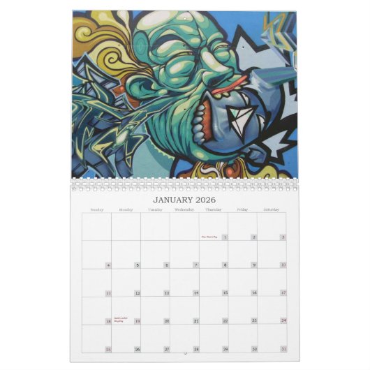 Calendrier Mural Éléments de culture de hip hop (Jan 2026)