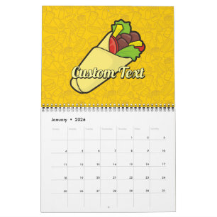 Calendrier Mural Emballage sandwich Tortilla