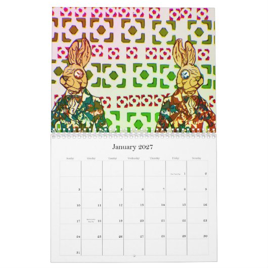 Calendrier Mural En l'année 2011 (Jan 2027)