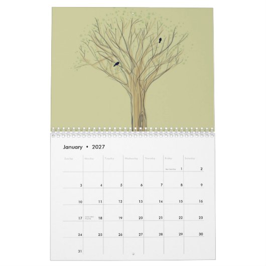 Calendrier Mural En l'année 2012 (Jan 2027)