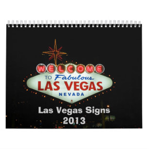 Calendrier Mural Enseignes au néon de Las Vegas
