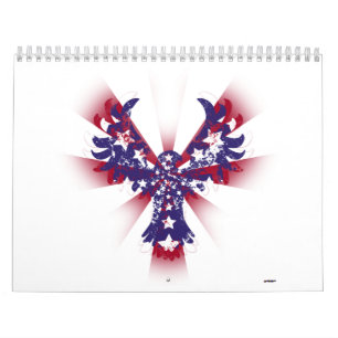 Calendrier Mural Étoiles et rayures d'Eagle d'Américain