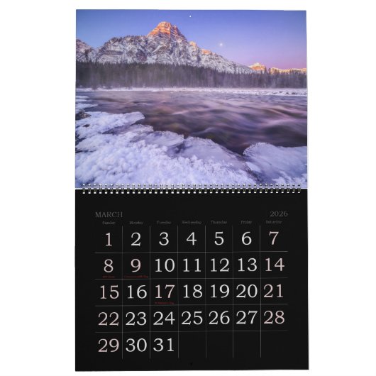 Calendrier Mural Explorer les Rocheuses canadiennes 2018 (Mar 2026)