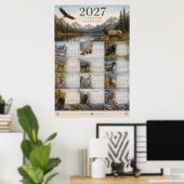 Calendrier mural faune 2027 Poster (Bureau à domicile)