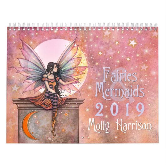 Calendrier mural Fées et Sirènes 2019 Molly H (Protection)