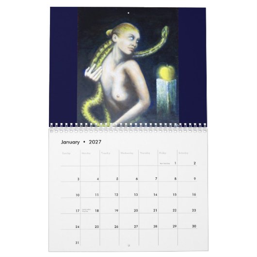 CALENDRIER MURAL FEMME ROMANTIQUE 2011 (Jan 2027)