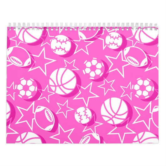 Calendrier Mural Filles de sport d'équipe (Protection)