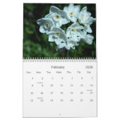 Calendrier Mural Fleurs (Feb 2026)