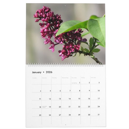Calendrier Mural Fleurs 2010 (Jan 2026)