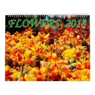Calendrier Mural Fleurs 2018