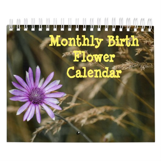 Calendrier Mural Fleurs de naissance mensuelles (Protection)
