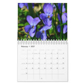 Calendrier Mural Fleurs de naissance mensuelles (Feb 2027)