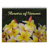 Calendrier Mural Fleurs d'Hawaï (Protection)
