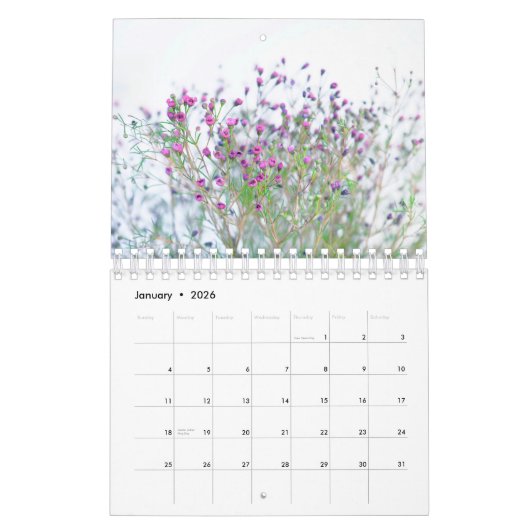 Calendrier Mural Fleurs magiques (Jan 2026)