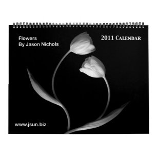 Calendrier Mural Fleurs noires et blanches 2011