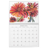 Calendrier Mural Fleurs pendant l'année (Mar 2026)