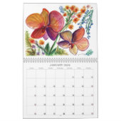 Calendrier Mural Fleurs pendant l'année (Jan 2026)