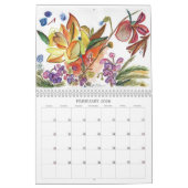 Calendrier Mural Fleurs pendant l'année (Feb 2026)