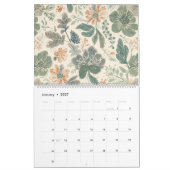 Calendrier mural floral Boho doux sur 18 mois (Jan 2027)