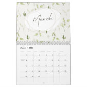 calendrier mural floral pastel, calendrier mural 2 (Mar 2026)