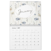 calendrier mural floral pastel, calendrier mural 2 (Jan 2027)