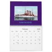 Calendrier Mural FLOTTE BLANCHE ussconnecticutspeed et GRANDE, Ca (Feb 2026)