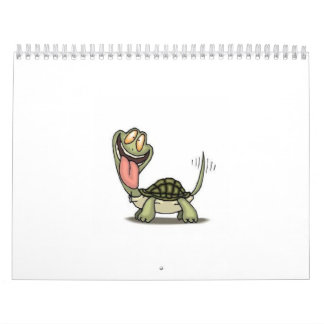 Calendrier Mural fou-tortue-bande-comique