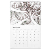 Calendrier Mural Fractale en spirale "en baisse" (Mar 2026)