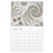Calendrier Mural Fractale en spirale "en baisse" (Feb 2026)