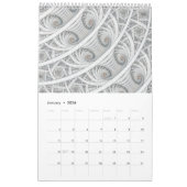 Calendrier Mural Fractale en spirale "en baisse" (Jan 2026)
