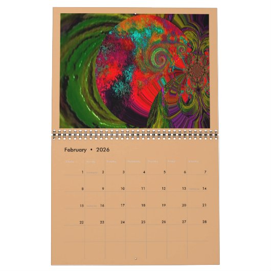 Calendrier mural "Fun Designer" (Feb 2026)