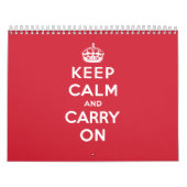 Calendrier Mural Gardez le calme et continuez (Protection)