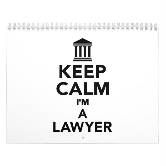 Calendrier Mural Gardez le calme que je suis un avocat (Protection)