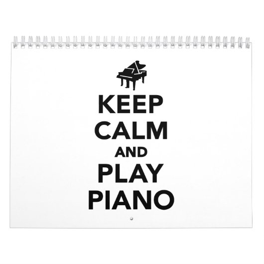 Calendrier Mural Gardez le piano de calme et de jeu (Protection)