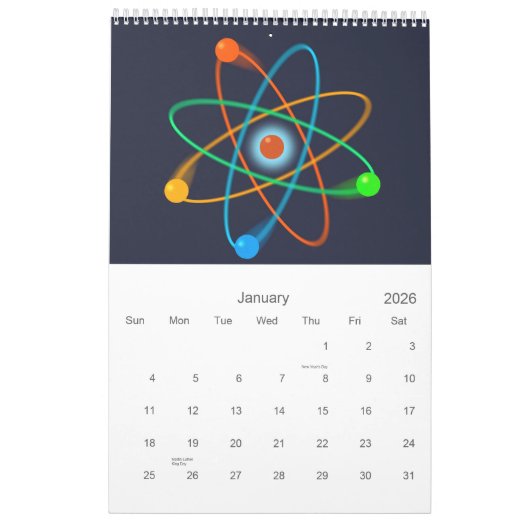 Calendrier Mural Geek scientifique (Jan 2026)