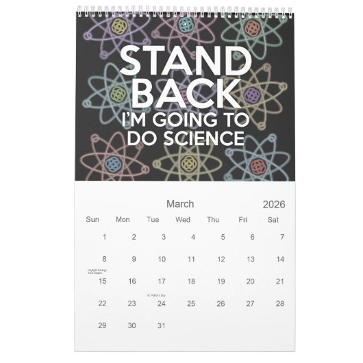 Calendrier Mural Geek scientifique (Mar 2026)