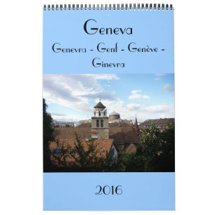 Calendrier Mural Genève Suisse 2016
