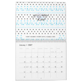 Calendrier Mural Géométrie bleue (Jan 2027)