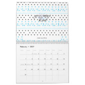 Calendrier Mural Géométrie bleue (Feb 2027)