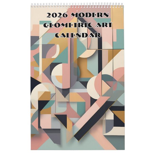 Calendrier mural géométrique moderne 2027 (Protection)