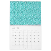 Calendrier Mural Girly, parties scintillantes bleues d'Aqua (Mar 2026)