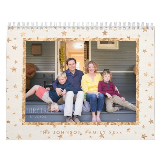 Calendrier Mural Golden Stars Photo Calendar Cream (Protection)