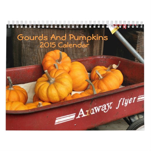 Calendrier Mural Gourds Et Photographie Citrouille (Protection)
