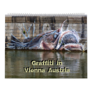 Calendrier Mural Graffite artistique en Vienne Autriche 24 Mois