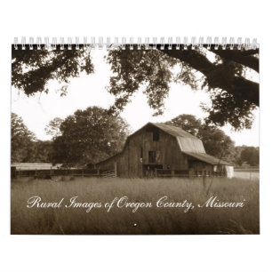 Calendrier Mural Grange abandonnée par cru dans l'Ozarks