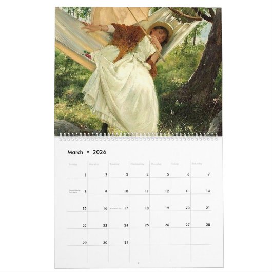 Calendrier Mural Hammock Dreams (Mar 2026)