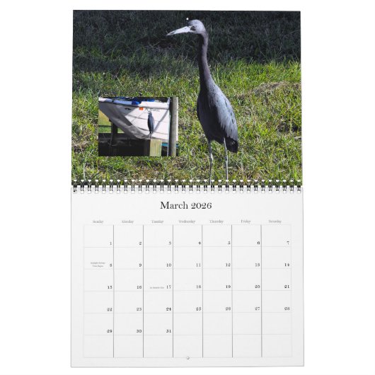 Calendrier Mural Herons grands et petits (Mar 2026)