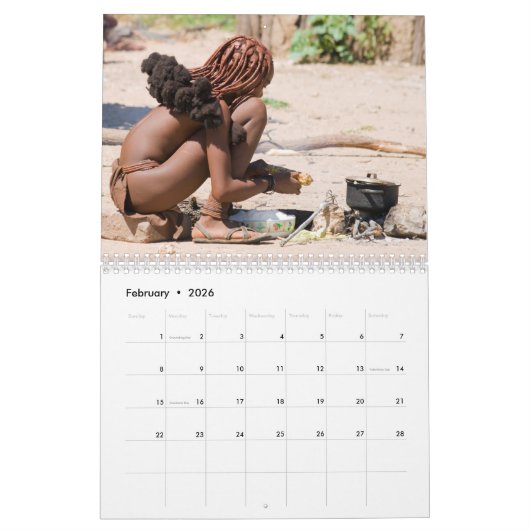 Calendrier mural Himba (Feb 2026)