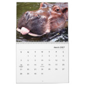 Calendrier mural Hippopotame (Mar 2027)