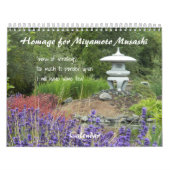 Calendrier Mural Hommage pour Miyamoto Musashi Haiku (Protection)